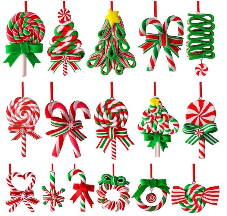 mini christmas tree ornaments lollipop