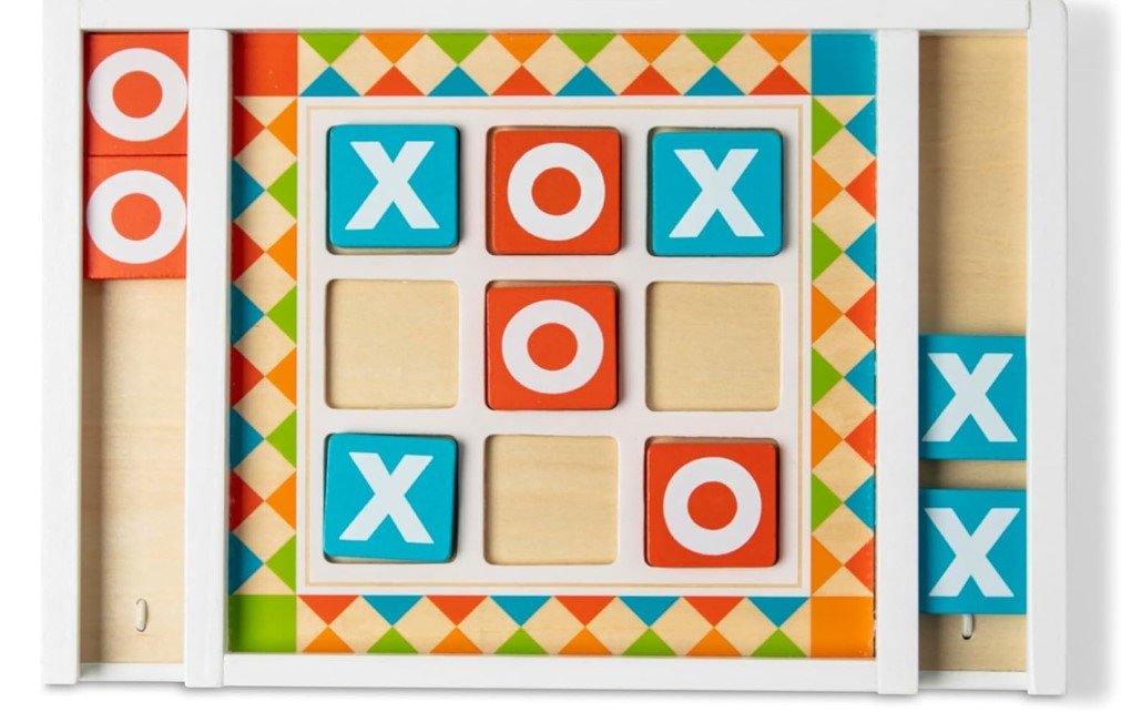 wooden tic tac toe board