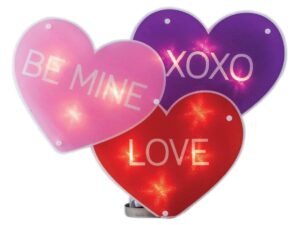 lighted valentines heart decoration